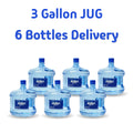 6 Bottles of 3 Gallon Jug - Water and Delivery Included