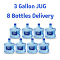 8 Bottles of 3 Gallon Jug - Water and Delivery Included