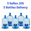 5 Bottles of 5 Gallon Jug - Water and Delivery Included